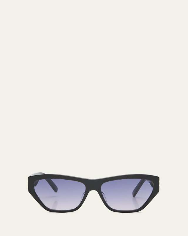 4G Acetate & Metal Cat-Eye Sunglasses